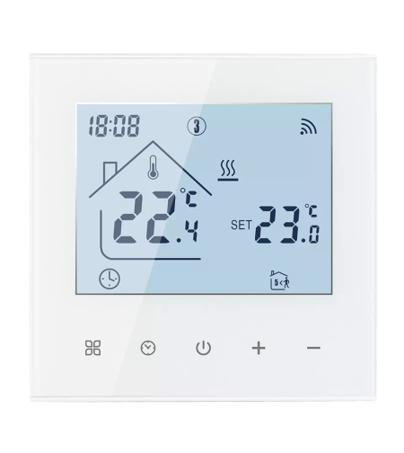 Termostat Wi-Fi pentru incalzirea termica pe gaz BeOk TDR89-WIFI-WPB, alb
