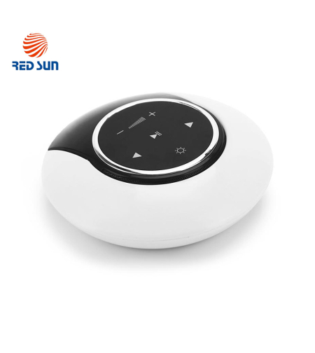 Boxa portabila Red Sun Moon Bay cu lampa cu LED, Bluetooth 4.0, RS-WBSL-07, alb