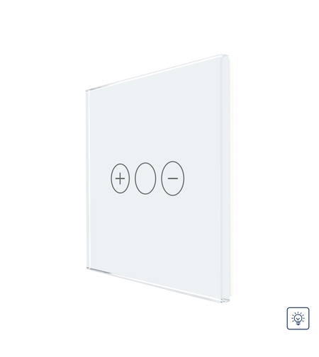 Panou Intrerupator Variator cu Touch Din Sticla LUXION, alb