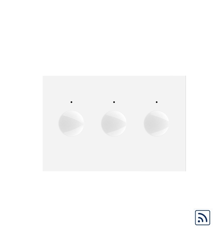 Modul intrerupator triplu wireless cu touch Livolo standard Italian, Serie noua, alb