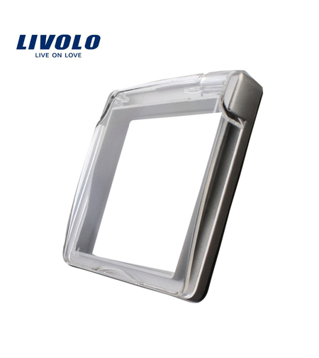 Capac de protectie rezistent la apa pentru prizele din sticla Livolo, gri