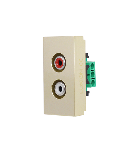 Modul Priza Audio 1M LUXION, Standard Italian, auriu