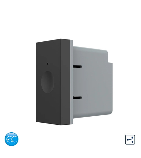Modul Intrerupator Simplu Cap Scara / Cruce cu Touch LIVOLO 1M standard Italian, Protocol ZigBee EC, negru