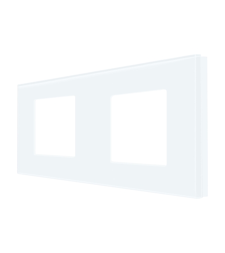 Rama Dubla LUXION Din Sticla, alb