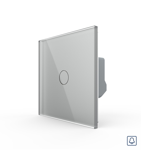 Buton Sonerie cu Touch LIVOLO din Sticla - Serie Noua, gri