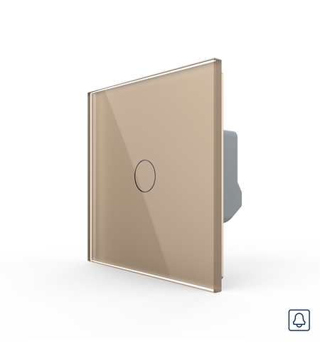 Buton Sonerie cu Touch LIVOLO din Sticla - Serie Noua, auriu