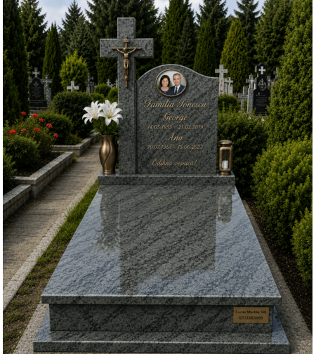 GRA-1986 MORMANT DUBLU MASIV GRANIT VERDE OLIVIA