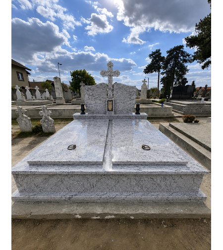GRA-1977 MORMANT DUBLU MASIV GRANIT VISCON WHITE