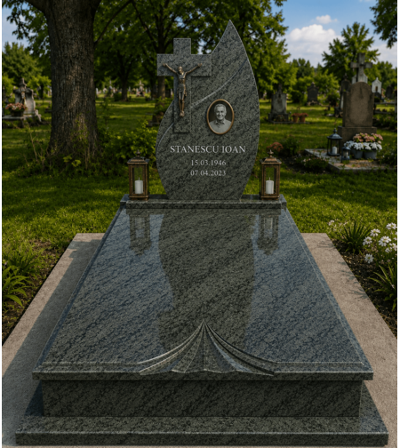 GRA-1994 MORMANT SIMPLU GRANIT VERDE OLIVIA CU CAPAC