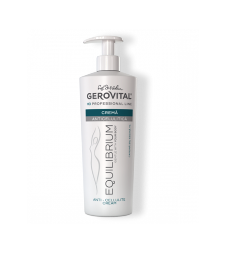 Gerovital H3 Equilibrium - Cremă Anticelulitică Profesională cu Cafeină și Escină pentru Masaj 500 ml