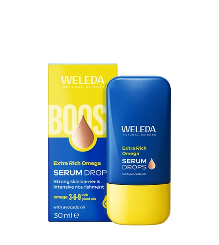 Weleda Serum Drops Booster Extra Rich Omega BIO – 30 ml | Hidratare și Refacerea Barierei Cutanate
