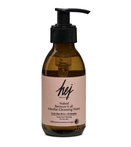 HEJ ORGANIC NAKED REMOVE IT ALL Apă Micelară Vegană Naturală 150ml – Ten Gras și Mixt, Fără Parfum