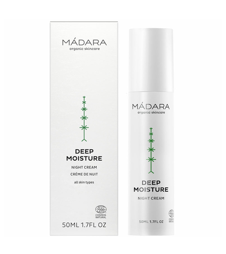 MÁDARA DEEP MOISTURE Cremă de Noapte BIO VEGAN – 50 ml | Hidratare Intensă