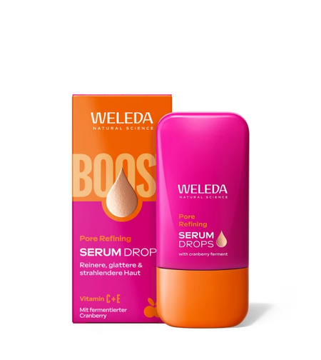 Weleda Serum Drops Booster Pore Refining Vitamin C BIO – 30 ml | Pori Închiși și Ten Uniform