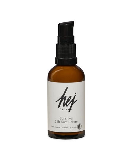 HEJ ORGANIC SENSITIVE – Cremă de față 24h cu ulei de cânepă, ovăz și mușețel 50ml