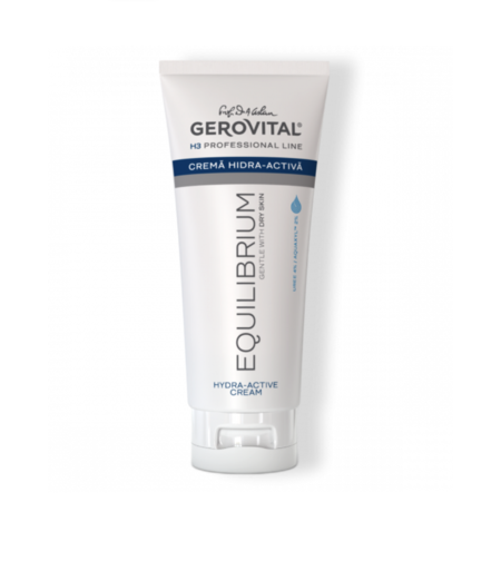 Gerovital H3 Equilibrium - Cremă Hidra-Activă pentru Ten Uscat sau Sensibil cu Uree 4% și Uleiuri Naturale 200 ml