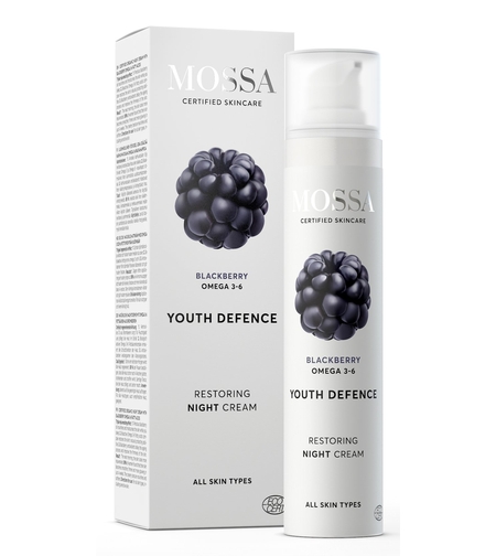 MOSSA Youth Defence Cremă BIO de Noapte – Cremă Reparatoare cu Omega 3-6