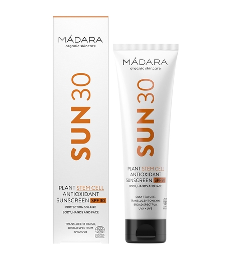 MÁDARA Cremă cu Protecție Solară Minerală Antioxidantă SPF 30 pentru Față și Corp 100ml