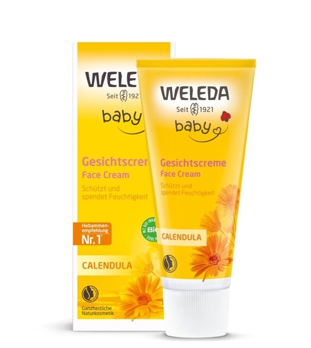 Weleda Baby Cremă Facială cu Gălbenele BIO – 50 ml | Hidratare Bebeluși