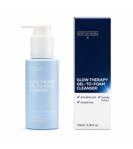 Glutanex Glow Therapy Gel-to-Foam Cleanser – Gel Spumant pentru Curățare, Exfoliere și Luminozitate 100 ml