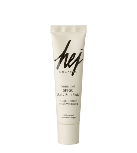 HEJ ORGANIC Fluid de zi SPF 50 SENSITIVE 30ml – Protecție solară minerală