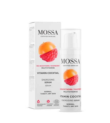 MOSSA Vitamin Cocktail Ser Energizant BIO 30ml – Ser Hidratant cu Cătină și Zmeură