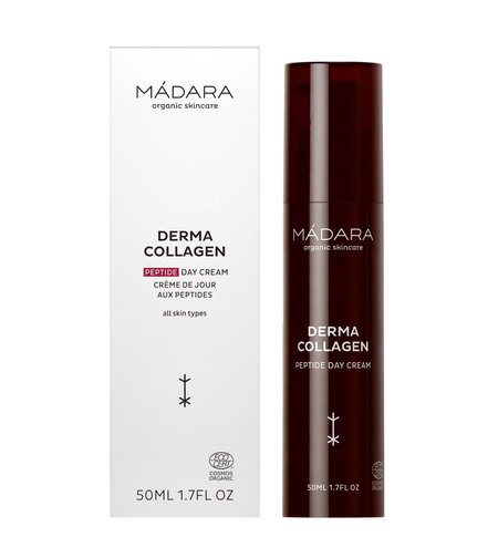 MÁDARA DERMA COLLAGEN Cremă de Zi cu Peptide BIO & VEGAN – 50 ml | Fermitate și Hidratare