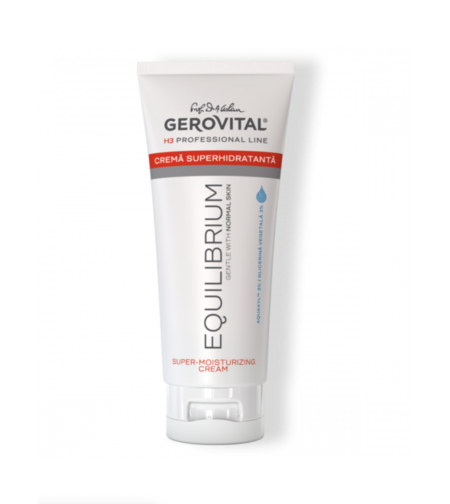 Gerovital H3 Equilibrium - Cremă Superhidratantă pentru Față și Decolteu cu Aquaxyl™ și Glicerină 200 ml