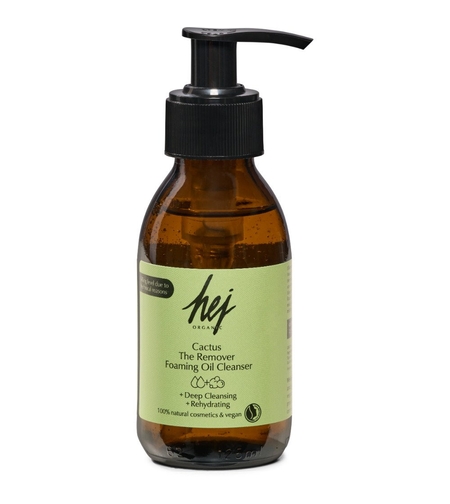 HEJ ORGANIC CACTUS THE REMOVER Ulei demachiant vegan spumant 105ml – curățare delicată și îngrijire BIO