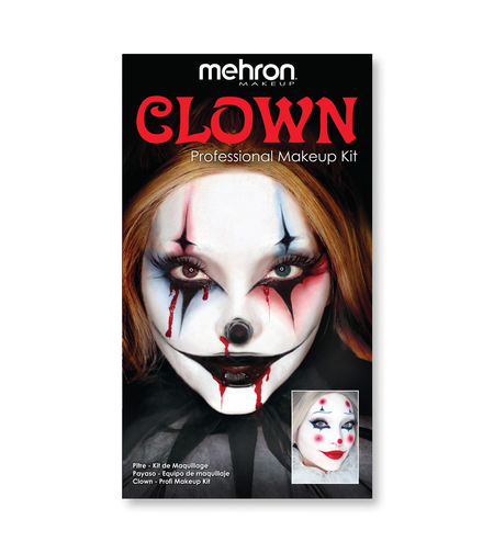 MEHRON Professional Makeup Kit Clown – Kit Machiaj Clovn pentru Halloween și Face Painting
