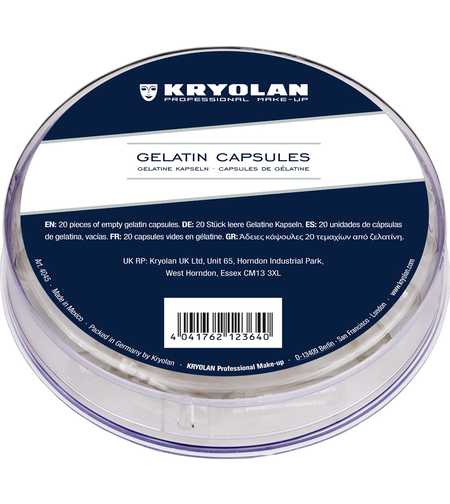 Kryolan Gelatin Capsules - Capsule din gelatină pentru sânge fals - 20 bucăți