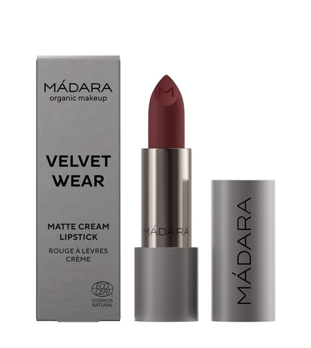 MÁDARA Velvet Wear 35 Dark Nude – Ruj Mat Cremos BIO, Natural și Vegan 4g