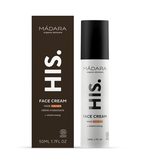 MÁDARA HIS Cremă de Față pentru Bărbați – 50ml | Hidratantă Vegană Organică