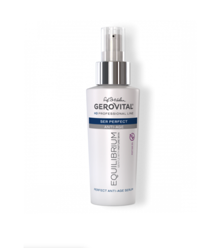 Gerovital H3 Equilibrium - Ser Perfect Anti-Age Antirid și Fermitate pentru Ten Matur, Uscat cu Peptide 5% 100 ml