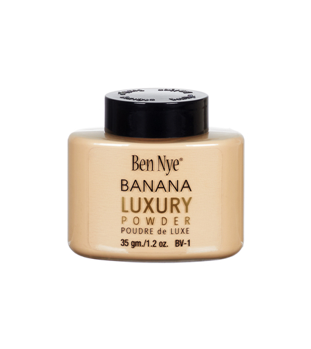 Ben Nye Banana Luxury Powder - Pudră matifiantă pentru ten deschis-mediu 35g