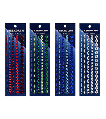 Kryolan Body Jewels - Ștrasuri autoadezive pentru față și corp