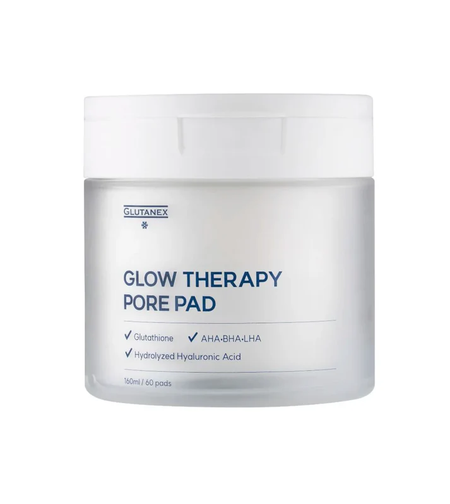 Glutanex Glow Therapy Pads – Pad-uri Exfoliante pentru Curățarea Porilor, Sebum și Luminozitate 60buc
