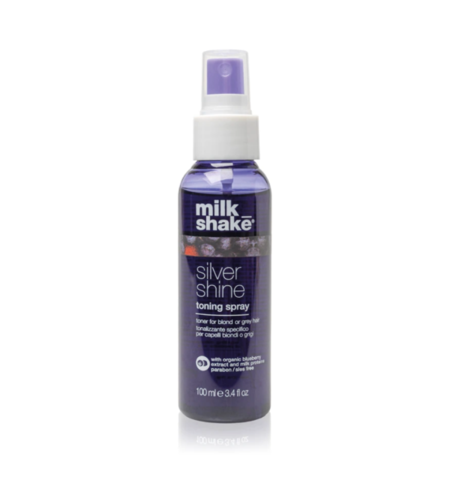 Milk_Shake Silver Shine Toning Spray- Maintenance Spray for Blonde, Grey, or White Hair 100 ml