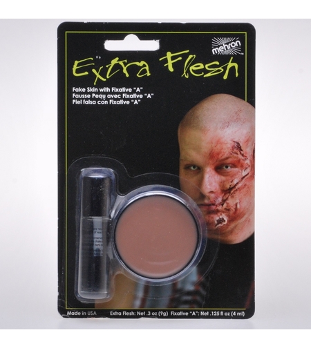MEHRON Extra Flesh cu Fixative A – Ceară și Fixator A pentru Cicatrici și Răni False , 9 g