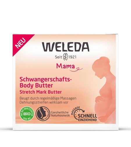 WELEDA Unt de corp BIO antivergeturi 150ml – Unt natural pentru elasticitatea pielii în sarcină