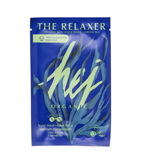 HEJ ORGANIC THE RELAXER – Mască facială calmantă cu Matcha, Alge și Ulei de Cânepă