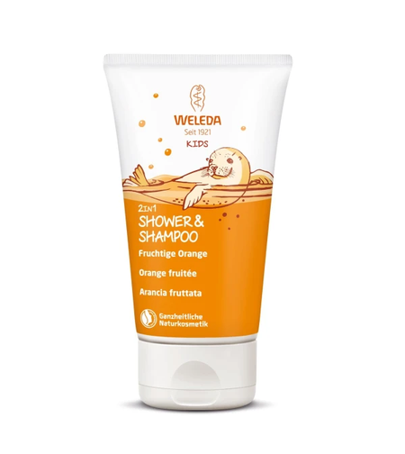 Weleda Kids Gel de Duș și Șampon 2în1 Orange BIO – 150 ml | Pentru Copii