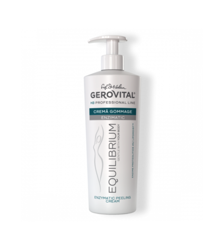 Gerovital H3 Equilibrium - Cremă Gommage Enzimatic pentru Corp cu Enzime și Lipomoist™ 500 ml
