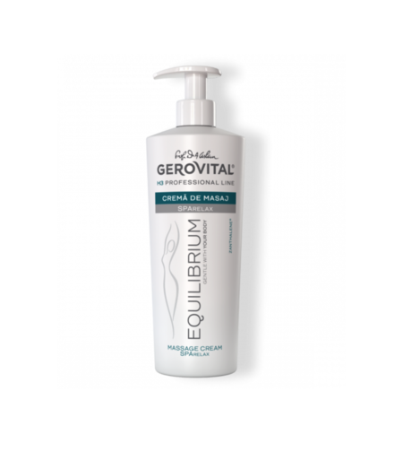 Gerovital H3 Equilibrium - Cremă de Masaj Corporal SPArelax pentru Relaxarea și Îngrijirea Pielii cu Zantalene® 500 ml