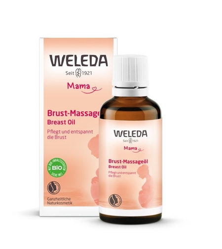 WELEDA Ulei BIO pentru stimularea lactației 50ml – Ulei natural pentru masajul sânilor în sarcină și alăptare