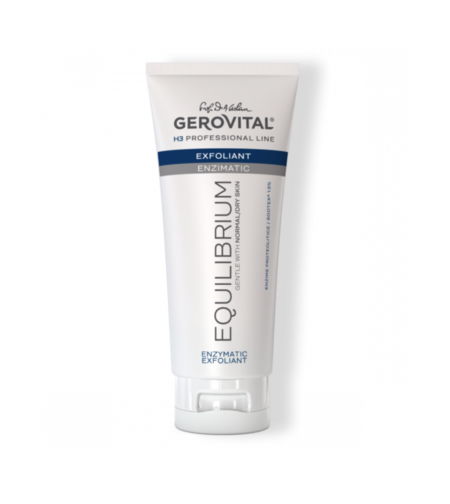 Gerovital H3 Equilibrium - Exfoliant Enzimatic pentru Peeling, pentru Ten Uscat, Sensibil sau Normal cu Papaină și Sootex™ 200 ml