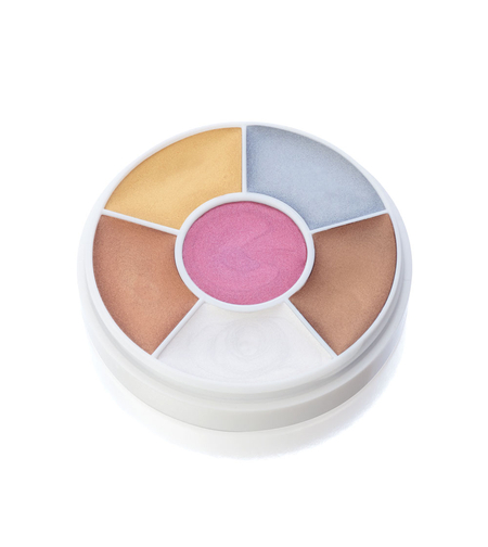 Ben Nye Fireworks Wheel – Paletă de culori cremoase cu aspect perlat în nuanțe pământii