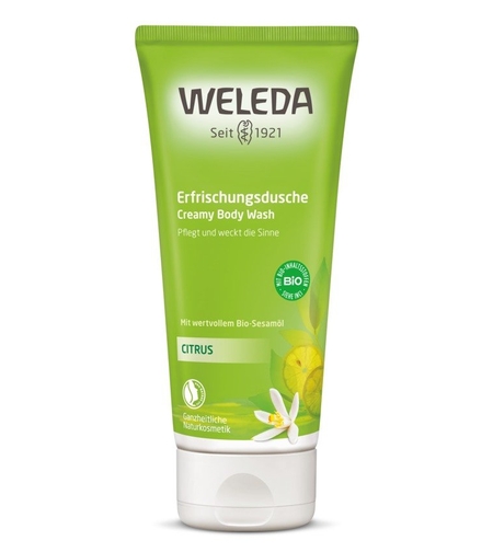 WELEDA Loțiune de Duș cu Citrice – Gel de Duș Natural Revigorant și Hidratant 200ml