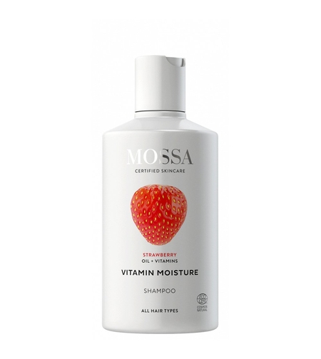 MOSSA Vitamin Moisture Șampon BIO Hidratant – Șampon Organic cu Extract de Căpșuni