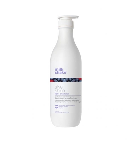 Milk_Shake® Silver Shine Light Shampoo – toning shampoo for blonde, grey, or white hair  1000 ml